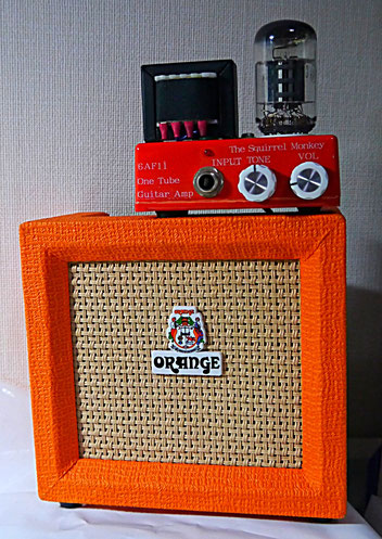 小型ギターアンプ  ORANGE CR3 MICRO CRUSH  + The Squirrel Monkey One Tube Guitar Amplifier 