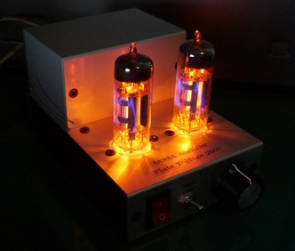 6AW8A 小型真空管オーディオアンプ自作 DIY-Audio vacuum tube small stereo amplifier