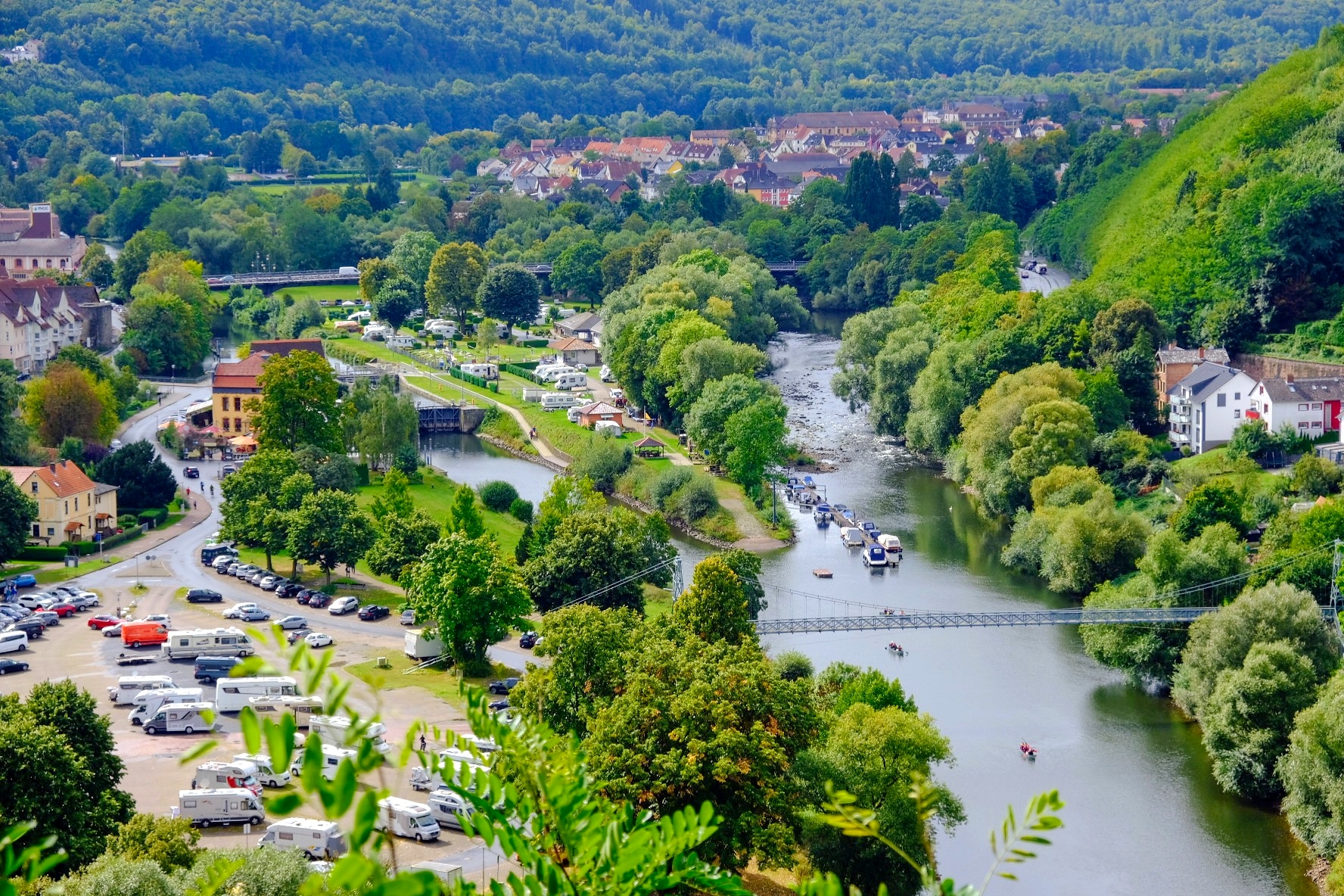 Werra und Fulda vereinigen sich zur Weser, Hann. Münden