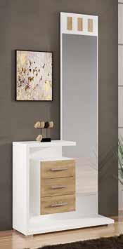 Recibidor mod PRISMA en color cambria o blanco-cambria. MEDIDA 186x85x28cms. Consultar stock y Precio.  Precio valido para recogida en tienda en formato kit