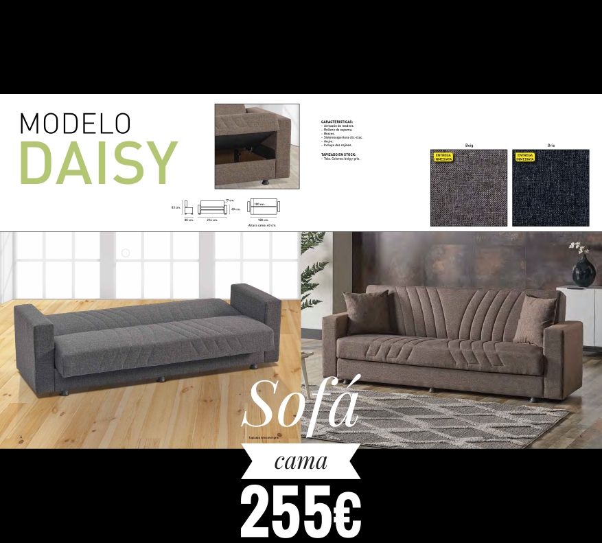 SOFAS CAMA Gran surtido en salones, colchones, cheslong, dormitorios