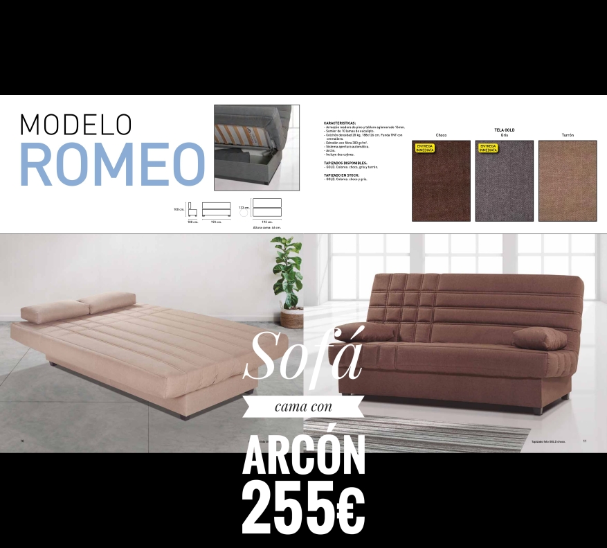 SOFAS CAMA Gran surtido en salones, colchones, cheslong, dormitorios