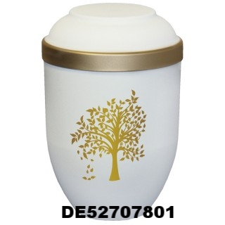 Keramik Urne Mit Motiv Baum Cremeweiss 300 Mm O 195 Mm Urnen