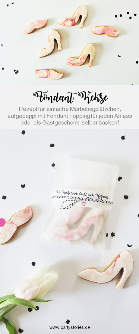 Bild: Ob Kekse, Plätzchen oder Cookies - mit diesem Rezept für Mürbeteig Kekse und Fondant backst Du schnell besondere Kekse für jeden Anlass, von Partystories.de