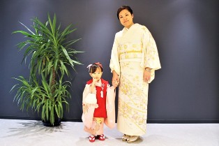 訪問着と被布の着付け