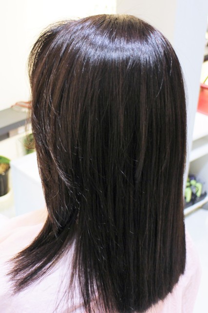 ５か月ぶりの矯正です。デジタルパーマとヘアカラーも一緒に。ありがとうございました