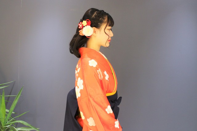 卒業式で袴の着付け