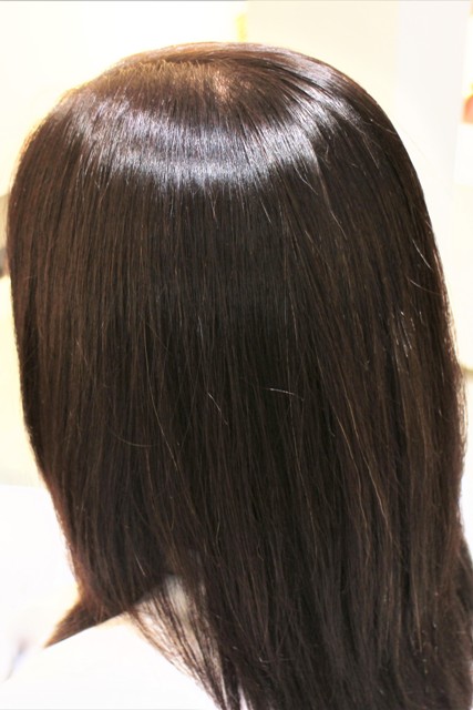 4か月ぶりの縮毛矯正と一緒にヘアカラーもしました