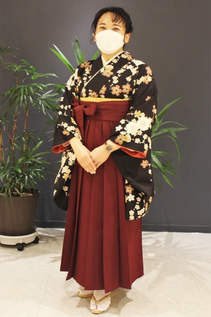 卒業式で和装