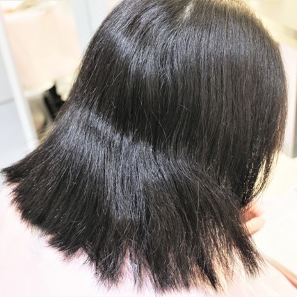 施術前の写真です。髪のクセは捻転毛