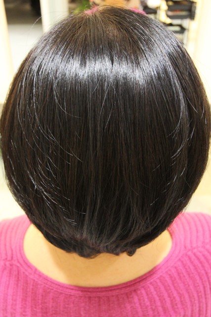 ５か月ぶりの縮毛矯正と一緒にヘアカラーもしました。ありがとうございました