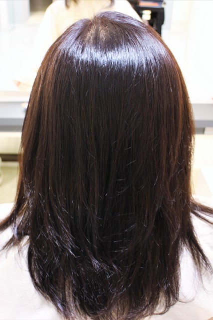 矯正の他に毛先のカールとヘアカラーもしました ありがとうございました