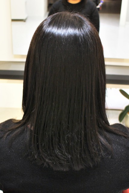 横浜市港北区綱島西のキュライヘアーでサラつやストレート