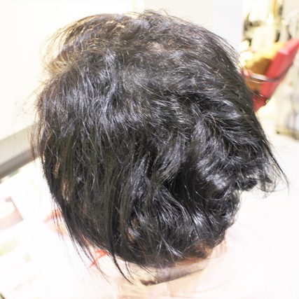 ご来店の時のくせ毛 捻転毛と波状毛が強いかな 横浜市港北区新吉田町
