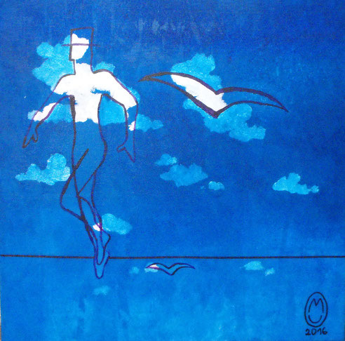 "Highway"-acrylique sur toile-50*50-2016-300€-location/mois:10€