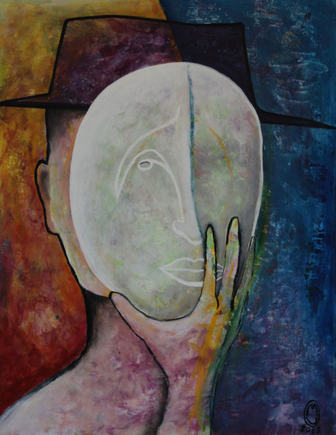 "Qui?"-acrylique sur toile-70*90-2018-700€-location/mois:15€