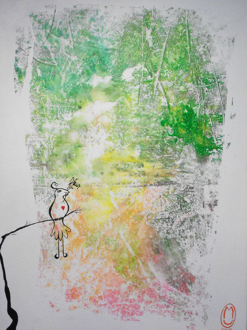 "Paradis perdu"-acrylique sur toile-60*80-2017-700€-location/mois:14€