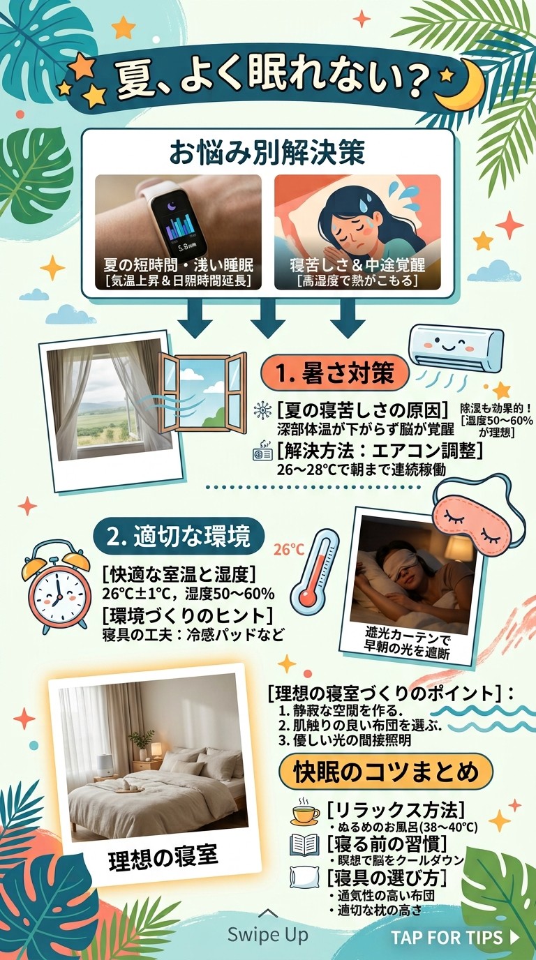 【６〜７月は１年の中でも最も眠りが浅くなりやすい？】
