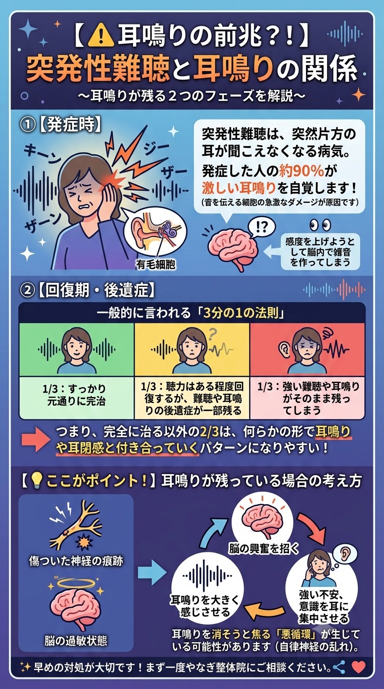 【突発性難聴からの耳鳴りへ移行していく】