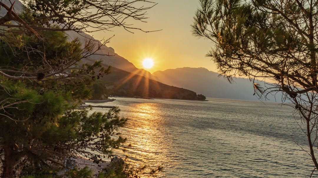 Sonnenaufang über Makarska
