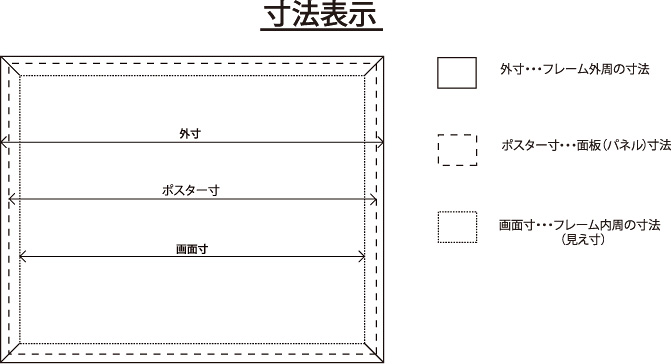 マリヤ画材／取扱商品／フレーム／寸法