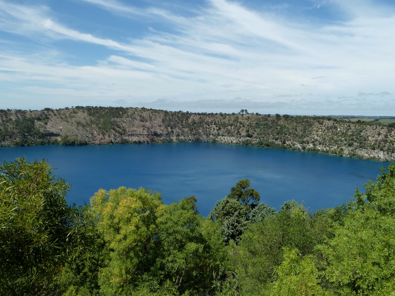 Le lac bleu de Mont Gambier