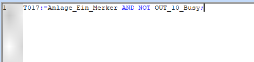 Transition in Strukturierter Text (ST)