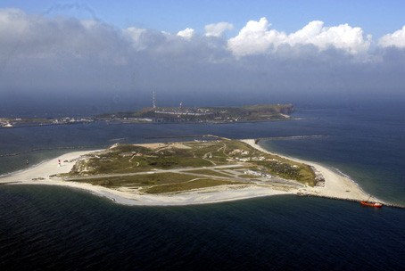 Lilo Tadday Helgoland Düne I eins Luftaufnahme 