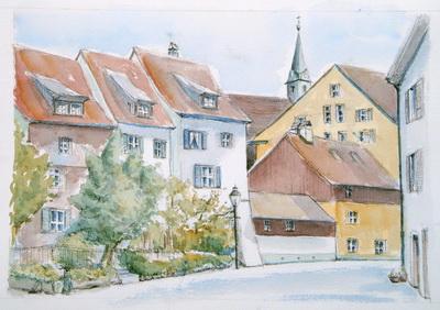 "Bremgarten Metzgergasse" Aquarell 