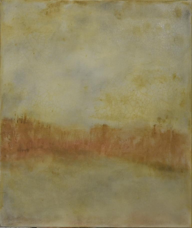Zooey; 92x80x2; canvas,oil,artificial crackle varnish,2014