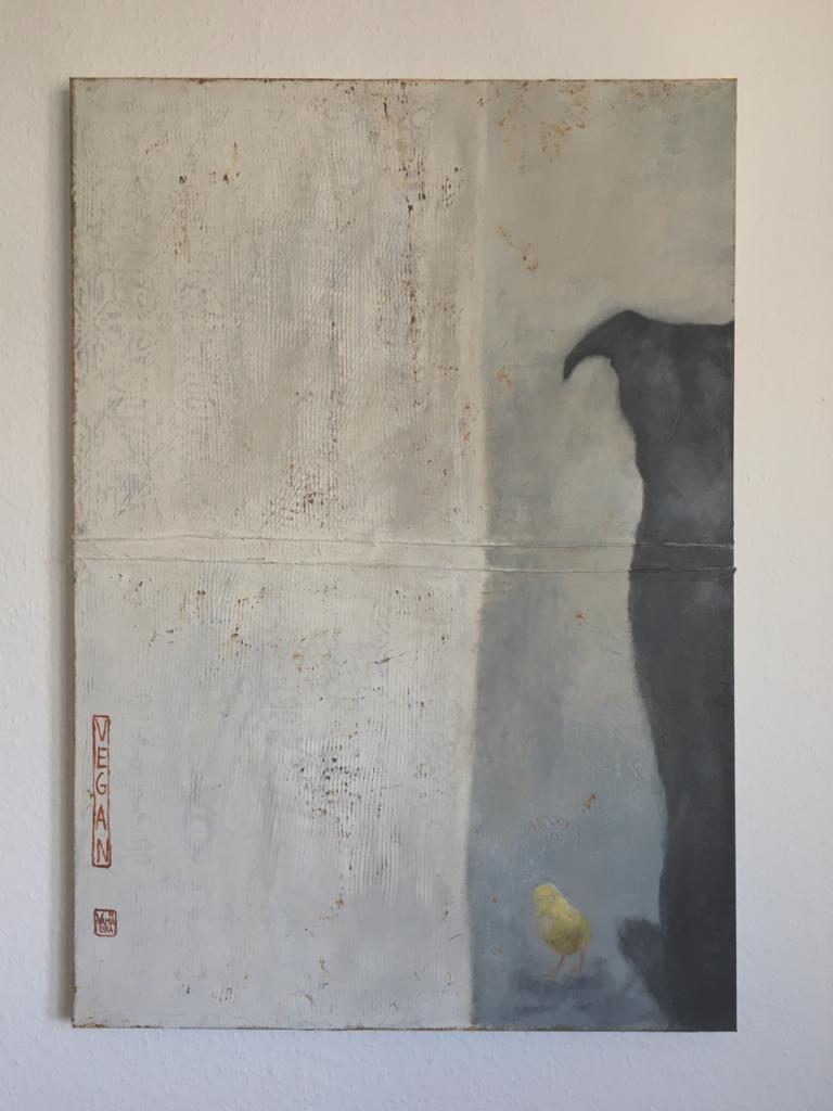 VEGAN; 100x70x2;canvas,oil,2017