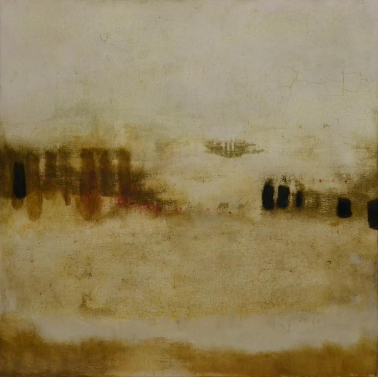 Masahiro; 80x80x2;canvas,oil,artificial crackle varnish;2015