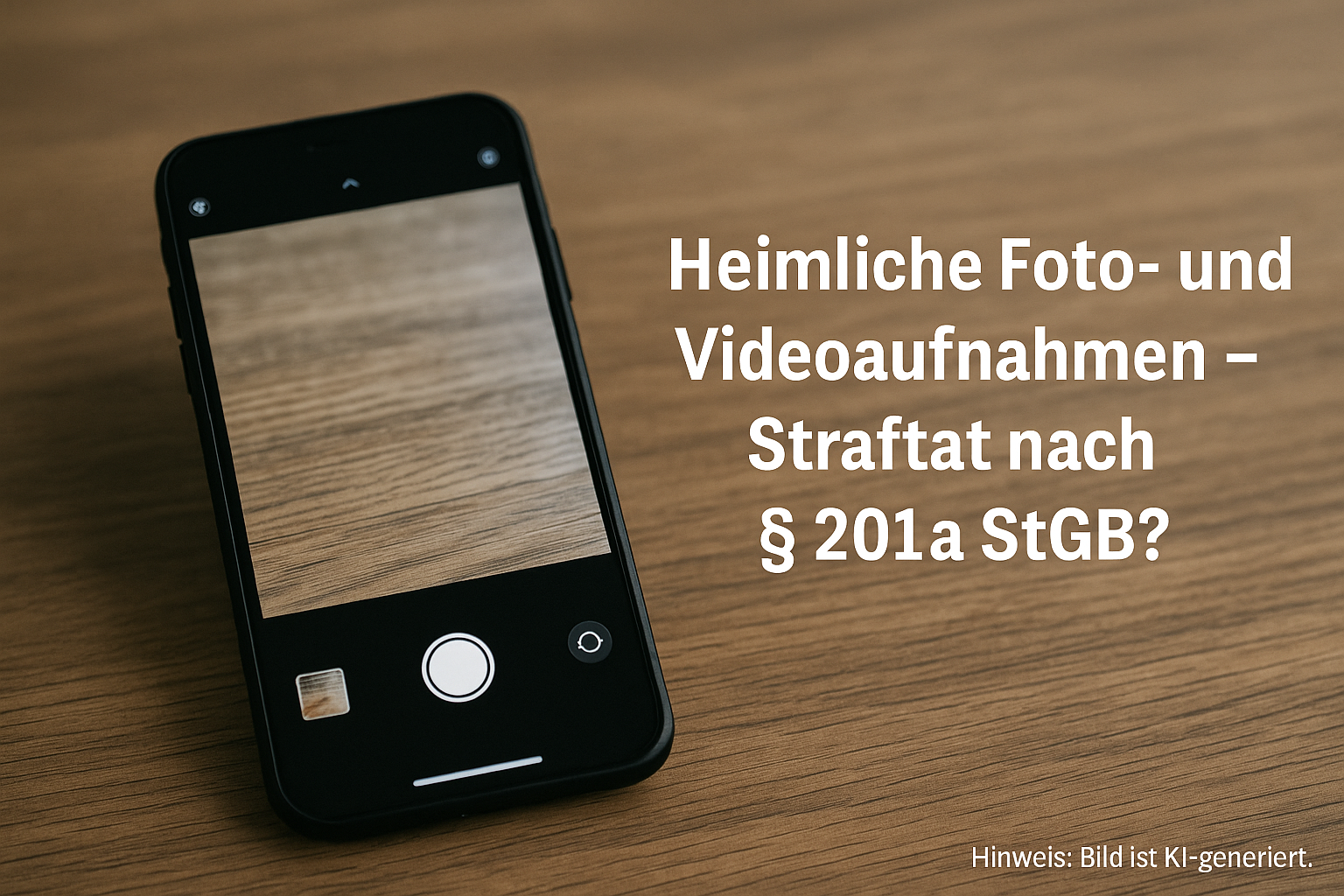 Heimliche Aufnahmen – Straftat nach §201a StGB? | Dr. Ramazan Efe