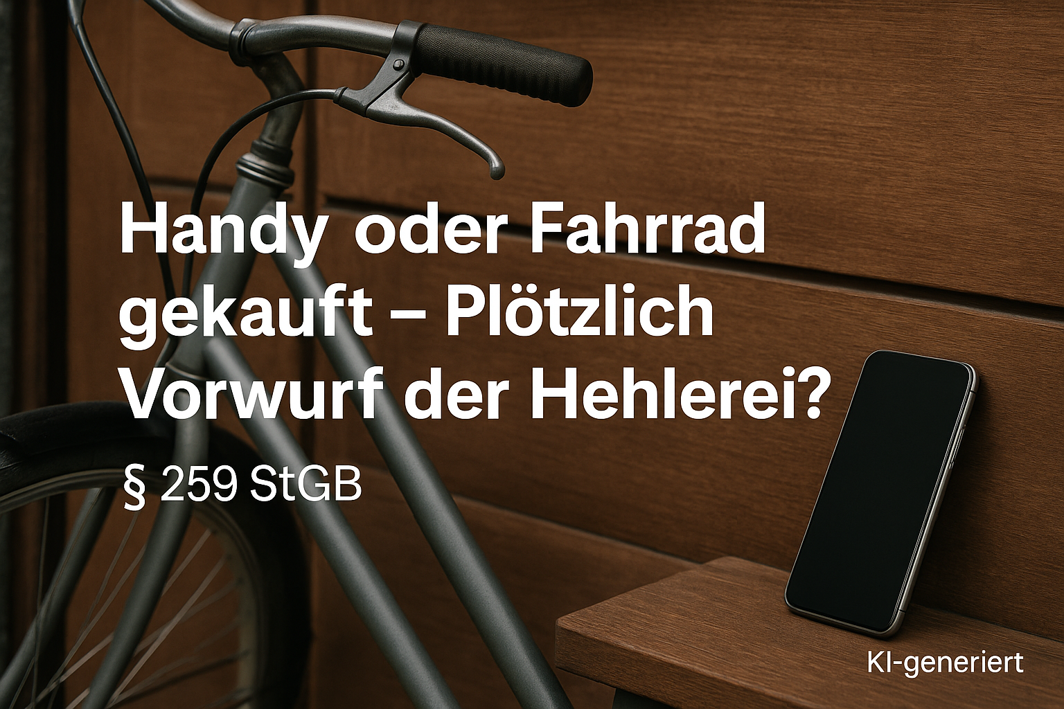 Handy oder Fahrrad gekauft? Vorwurf der Hehlerei (§ 259 StGB) – Was tun?
