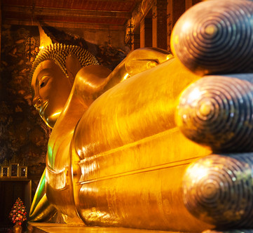 Der Wat Pho - liegender Buddha