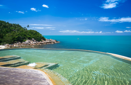 Luxusresorts mit Blick aufs Meer.