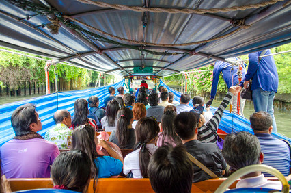 Khlong-Boot von innen