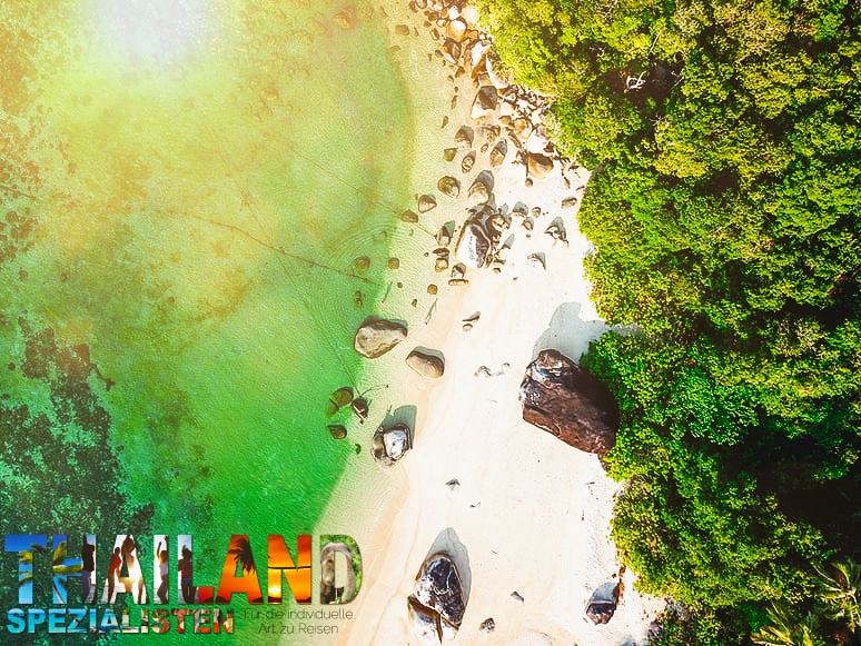 Adang Island, privat beacht at resort, Drohne