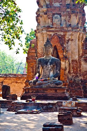 Der Wat Mahathat in Ayutthaya - Für Kultururlauber sehr interessant.