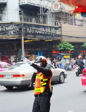 Thailändischer Straßenpolizist