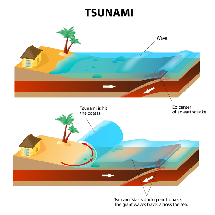 Wie entsteht ein Tsunami?