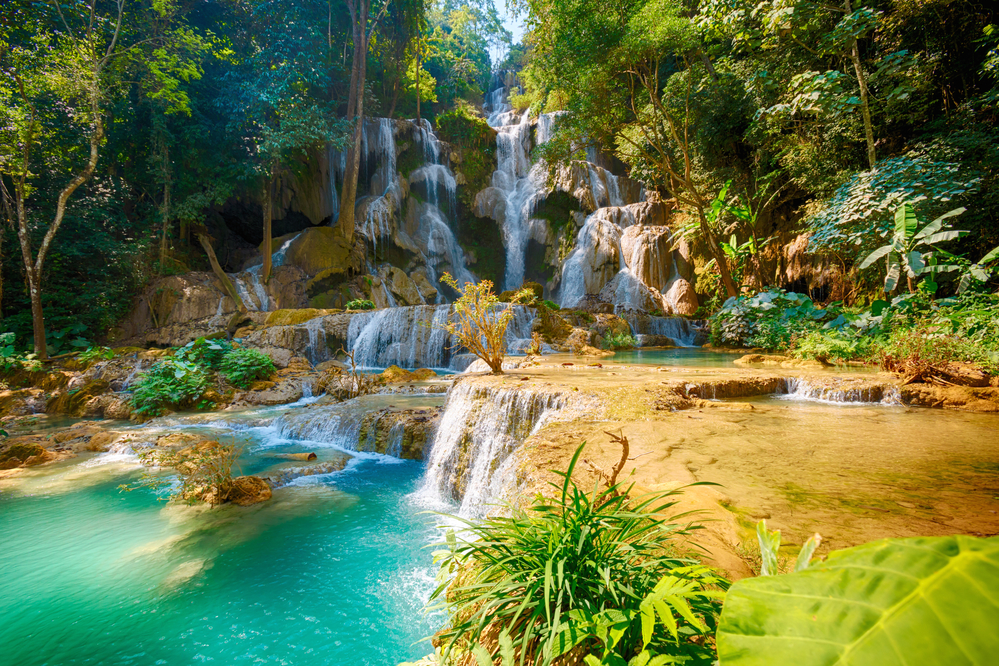 Kuang Si Waterfall in Luang Prabang, Laos.