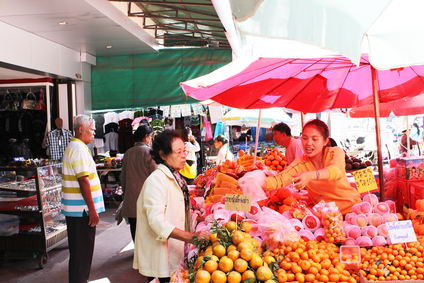 Frischer Obstmarkt in Mae Sai