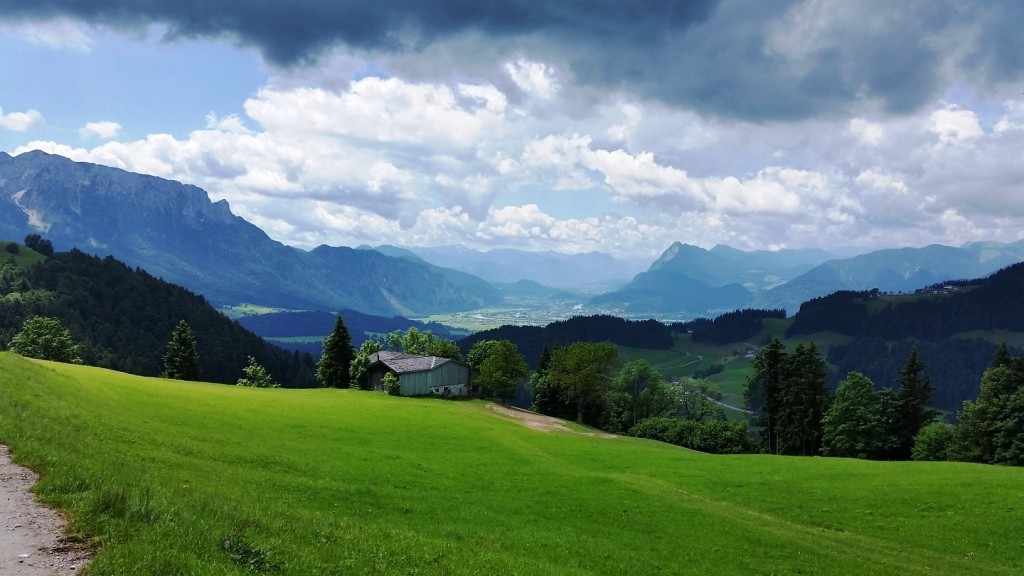 Aussicht in Inntal von der Wildbichlalm