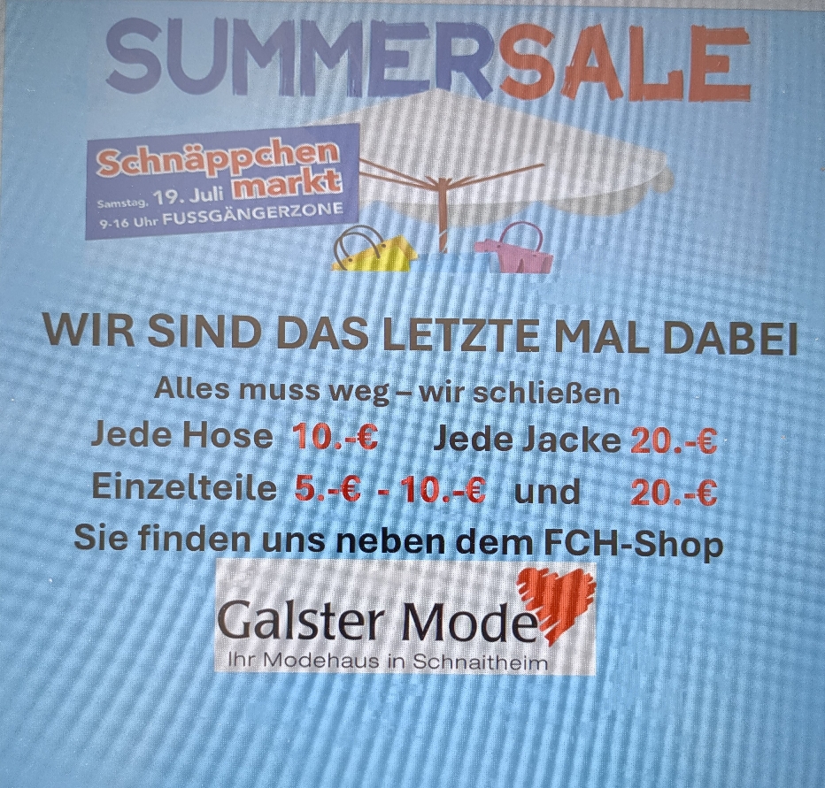 Wir schließen...alles muss raus 
