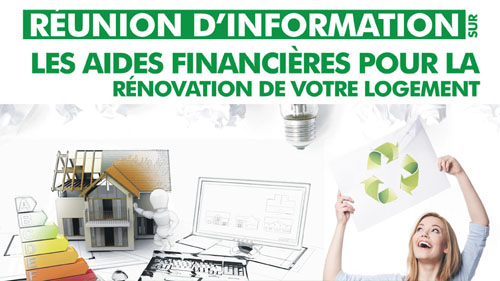 Réunions d'infos : aides rénovation logement
