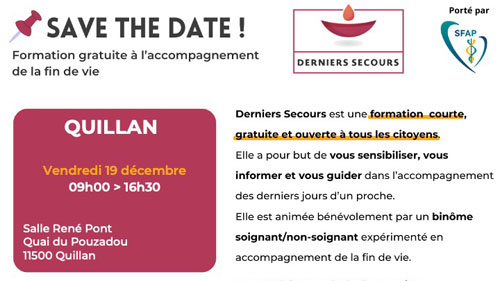 Formation gratuite à l'accompagnement de la fin de vie