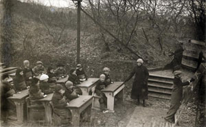 Bild 3: Freiluftunterricht in den Niederlanden 1918