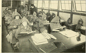 Bild 2: Schüler*innen der Waldschule New York in Winter-Schuluniform 1911