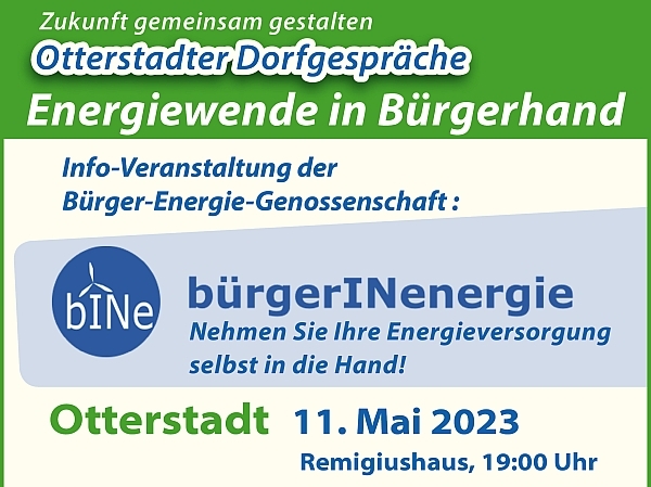 Otterstadter Dorfgespräche: "Energiewende in Bürgerhand"